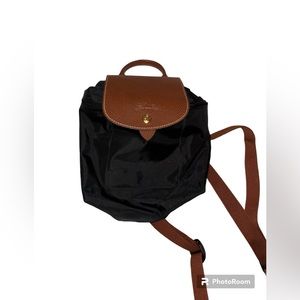 Longchamp Mini Le Pilage Backpack in Black